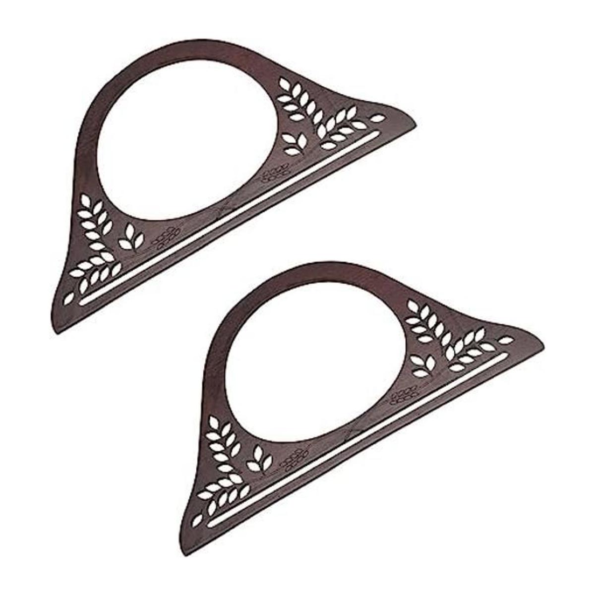 uxcell Manijas de madera para bolso 10 pulgadas 2