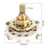 uxcell 2P4T Selector de interruptor giratorio de 2 polos_2
