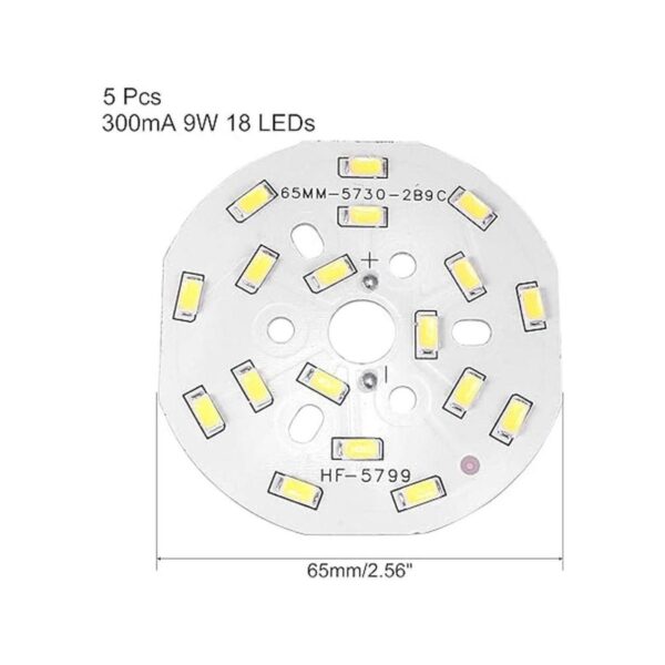 Uxcell Bombilla LED de chip 300 mA 9 W 18 LED 5730 SMD_2