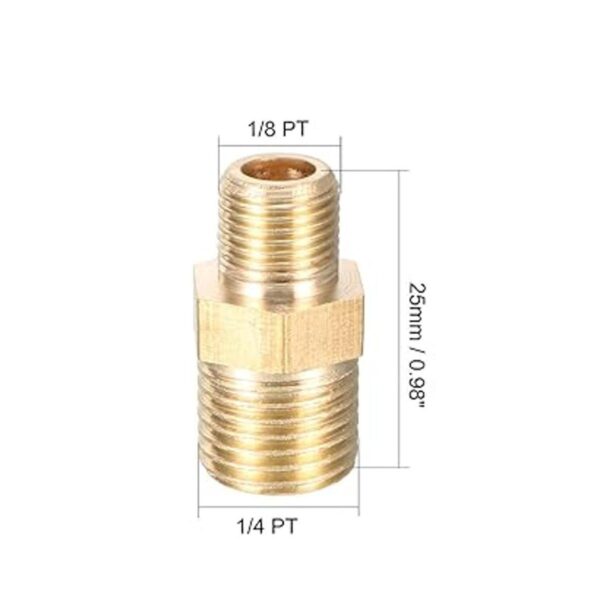 uxcell Racor de tubería de latón reductor hexagonal para_2