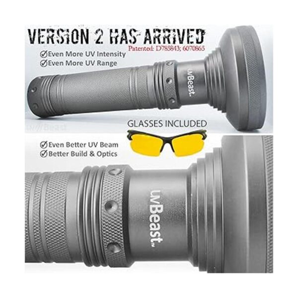 uvBeast V2 Linterna UV de luz negra con alta definición