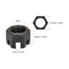 uxcell Tuerca ranurada hexagonal M14x1.0.197 in tuercas_2