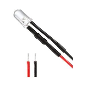 uxcell 20 bombillas LED con cable de 0.197 in rojo DC35_1