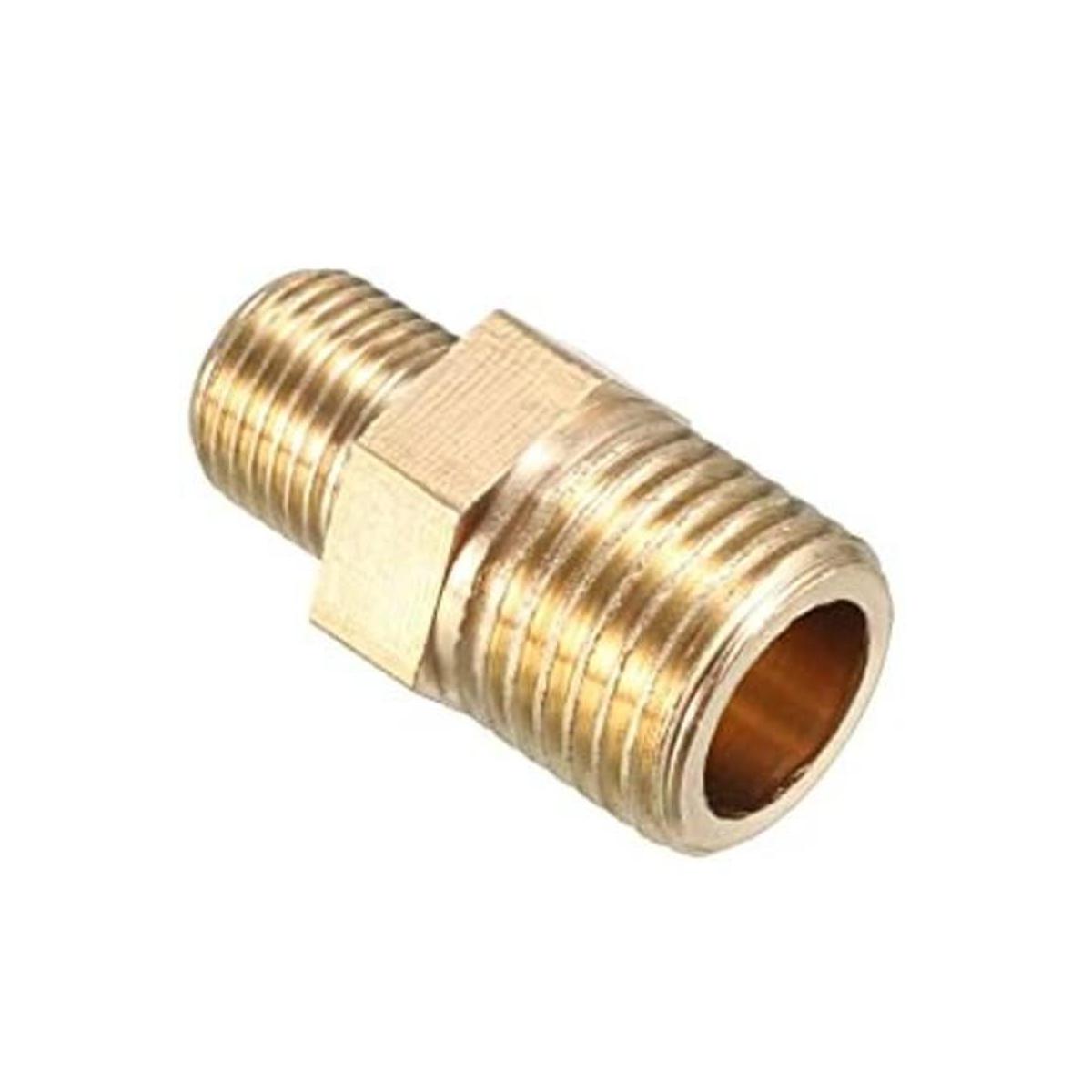 uxcell Racor de tubería de latón reductor hexagonal para