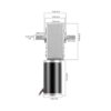 uxcell Motor de engranaje de gusano de eje doble DC 12V