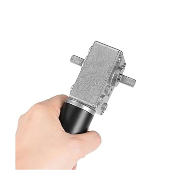 uxcell Motor de engranaje de gusano de eje doble DC 12V