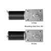 uxcell Motor de engranaje de gusano de eje doble DC 12V