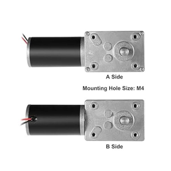 uxcell Motor de engranaje de gusano de eje doble DC 12V