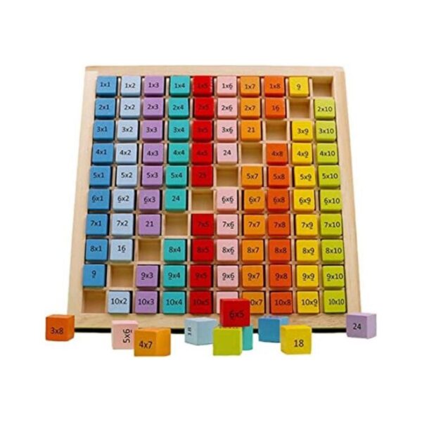 Umbresen Juego de mesa de multiplicación de madera 100_1