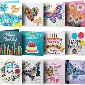 umbresen Paquete de 12 tarjetas de felicitación con forma