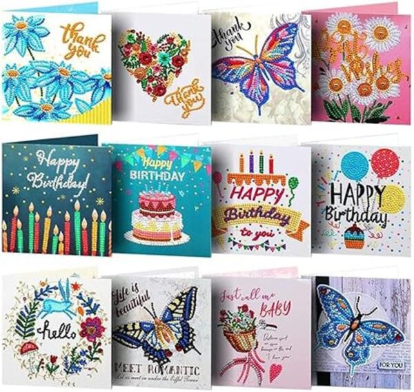 umbresen Paquete de 12 tarjetas de felicitación con forma