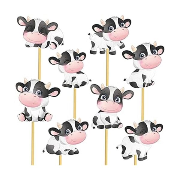 Centros de mesa de fiesta de vaca 24 piezas de decoración_2