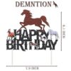 Decoración de pastel de feliz cumpleaños de caballo_4