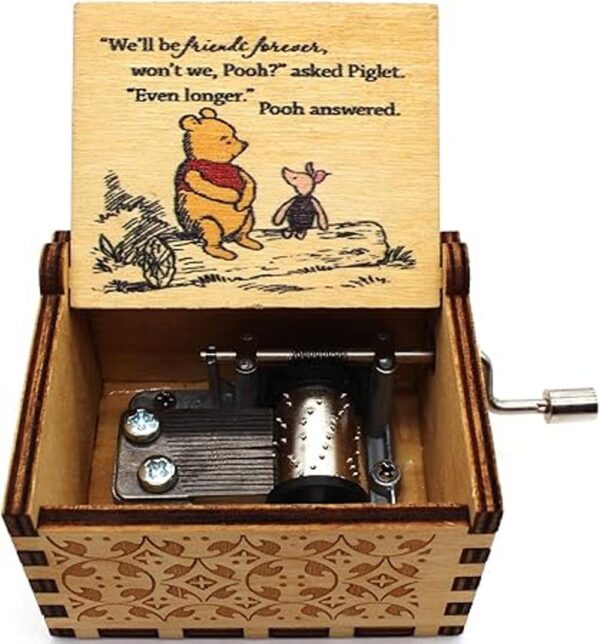 ukebobo Caja de música de madera caja de música The Pooh_2