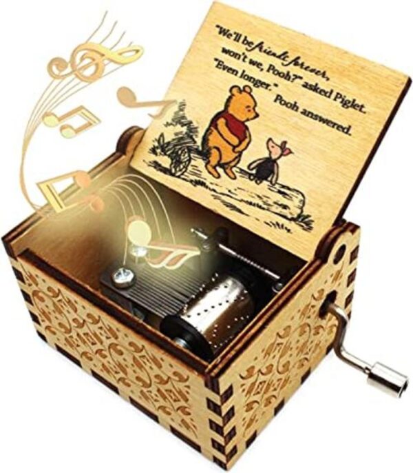 ukebobo Caja de música de madera caja de música The Pooh_1