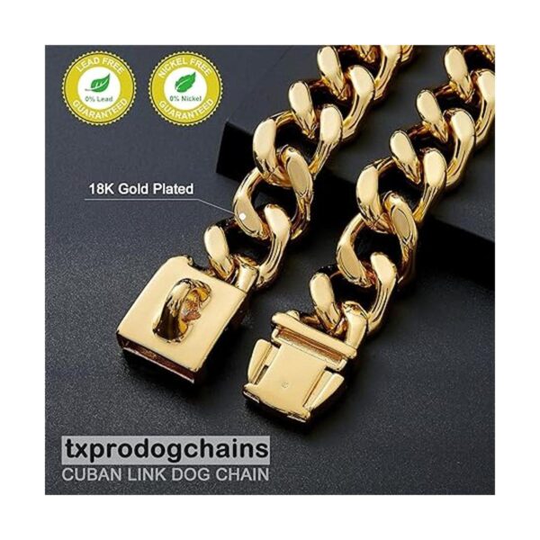 txprodogchains Collar de cadena para perro grande con