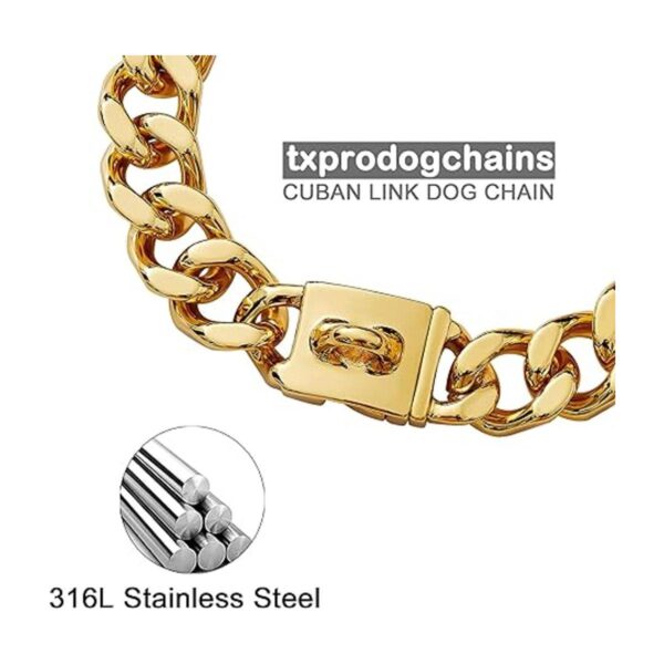 txprodogchains Collar de cadena para perro grande con