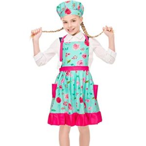 MHJY Conjunto de sombrero de delantal para niñas_1