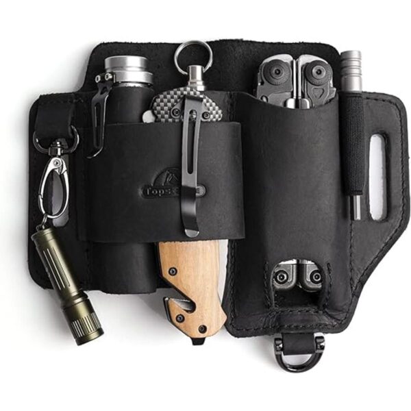 Topstache Funda multiherramienta de cuero organizador de_1
