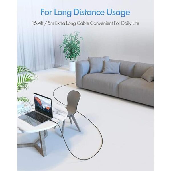 Cable USB C a USB C extra largo 16 pies16.4 ft ETGUUDS