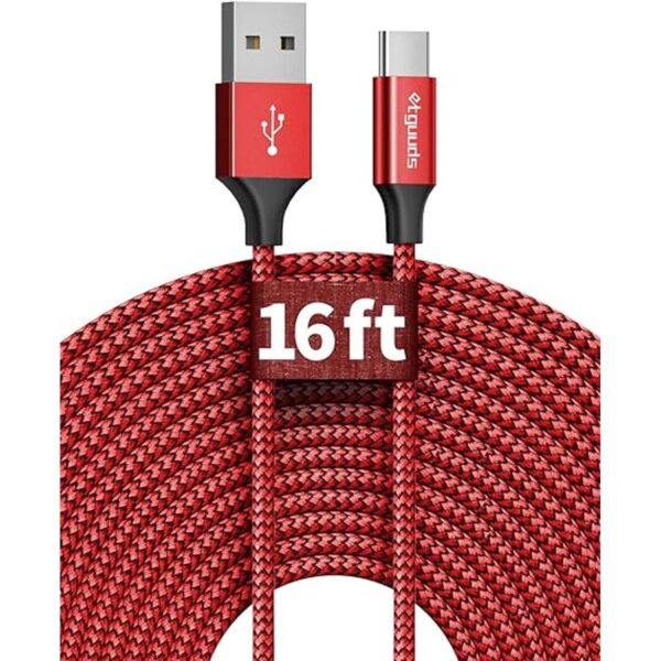 Cable USB C extra largo de 16 pies16.4 ft cable USB A_1