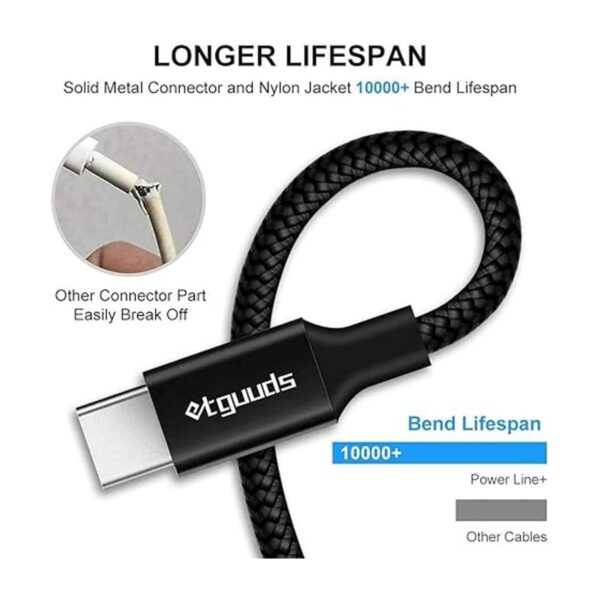 etguuds Cable USB C largo de 15 pies cable USB 2.0 a USB_6
