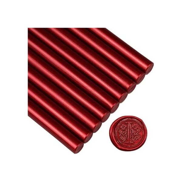 Varilla de cera de sellado que brilla rojo sangre para