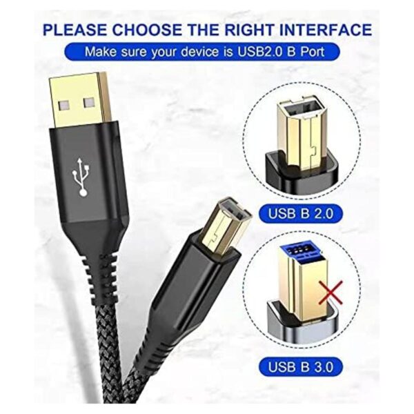 Sweguard Cable de impresora USB 2.0 de 15 pies cable_4