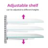 Suptek Estante flotante plateado con vidrio templado_4
