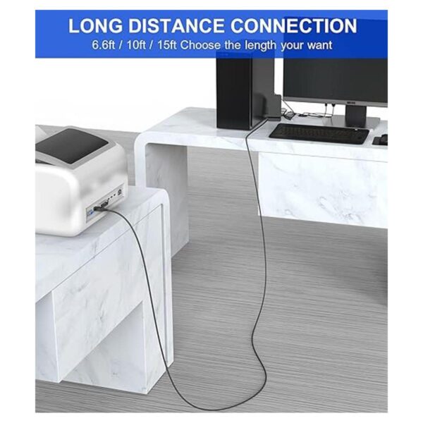 Sweguard Cable de impresora USB 2.0 de 15 pies cable_5