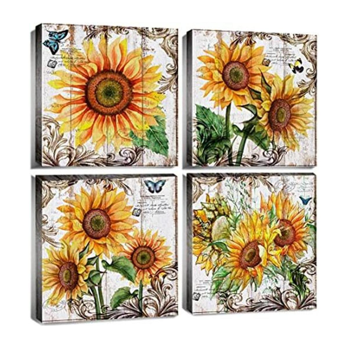 Decoración de pared de girasol de otoño arte de pared de
