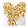 Parche bordado floral dorado con lentejuelas de encaje_5