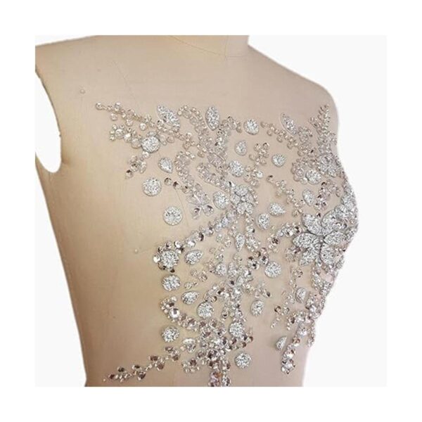 Apliques de flores con cuentas hechas a mano brillantes_2