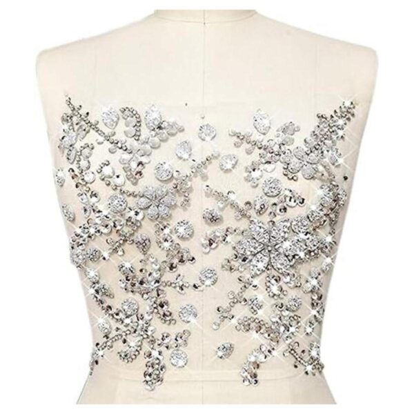 Apliques de flores con cuentas hechas a mano brillantes_1