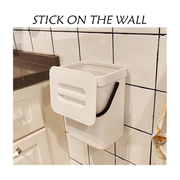 StoneSpace Cubo de basura pequeño colgante con tapa debajo_2