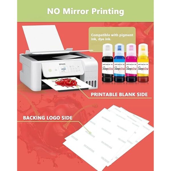 Papel de transferencia de calor de hierro de color para