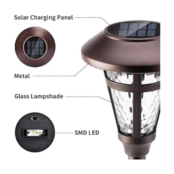Solpex Solar Pathway Lights al aire libre paquete de 6_4