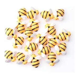 Sowaka 20 piezas de mini adornos de abeja de resina_1