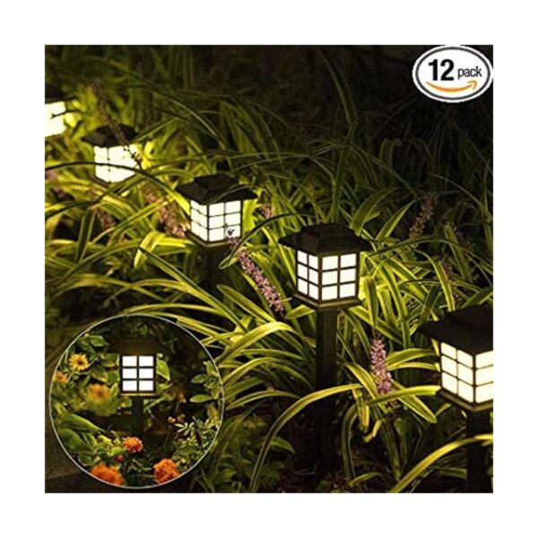 Solpex Juego de 12 luces solares de exterior para jardín_1