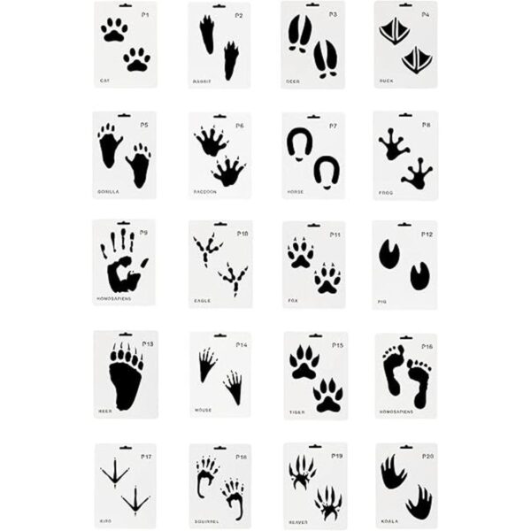 Sowaka 20 plantillas de plástico reutilizables para pintar_1