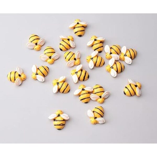 Sowaka 20 piezas de mini adornos de abeja de resina_4
