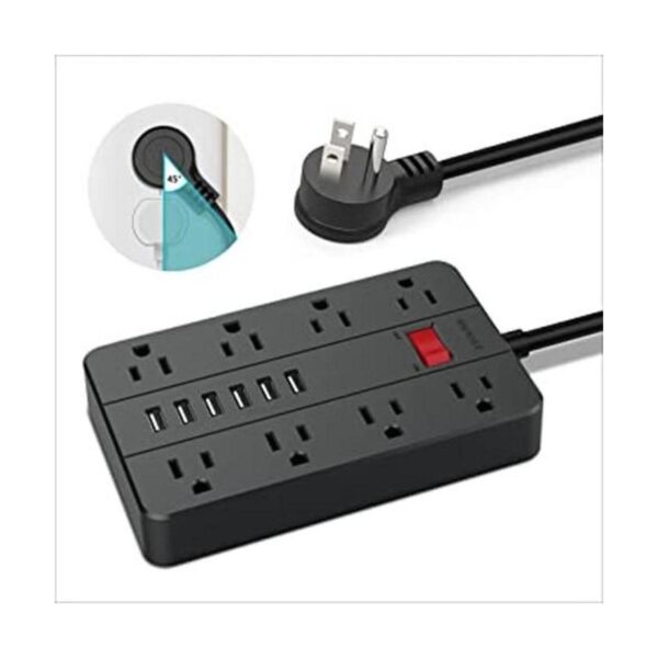 SMNICE Regleta de alimentación con USB protector de_1