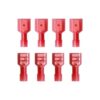 smseace 150 conectores de pala hembramacho terminal rojo_1