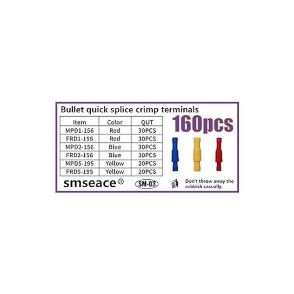 smseace 160 conectores tipo bala terminal aislado hembra_2