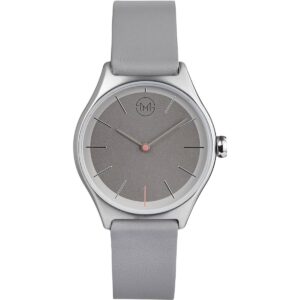 slim made Two 04 Caja de plata esfera gris cuero gris_1
