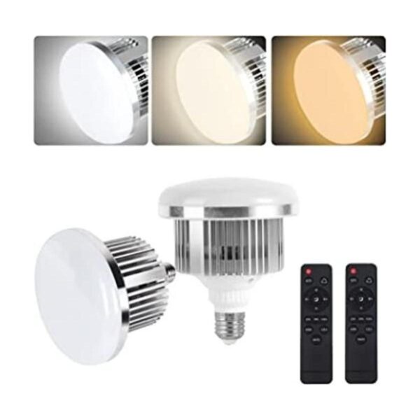 Paquete de 2 bombillas LED tricolor regulables de 85 W_1