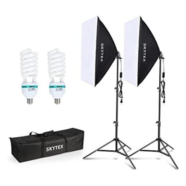 Skytex Kit de iluminación de fotografía continua con caja_1
