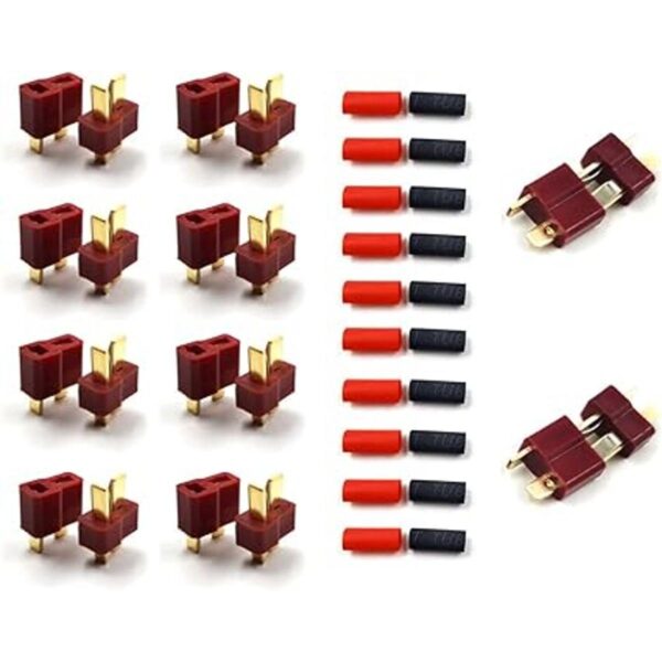 skrnrhrery 10 pares de conectores de enchufe en T para