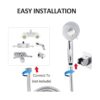 Cabezal de ducha RV con manguera e interruptor de