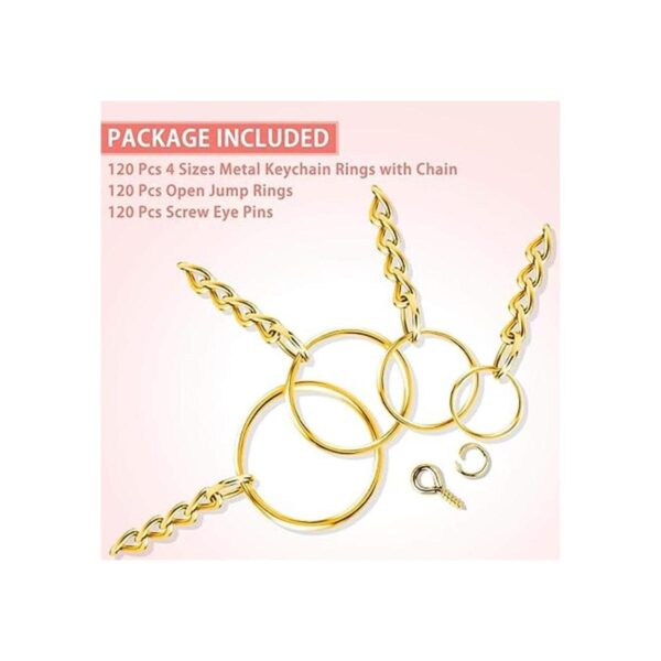 Shynek Llavero con cadena 360 anillos de oro con anillos